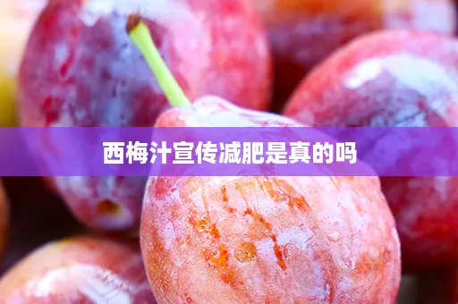 西梅汁宣传减肥是真的吗