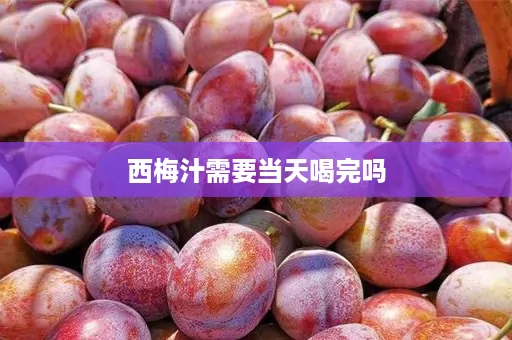 西梅汁需要当天喝完吗