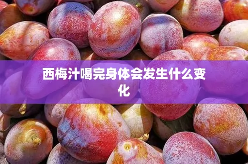 西梅汁喝完身体会发生什么变化